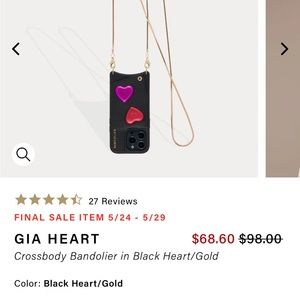 In search of (ISO) bandolier GIA heart black/gold for iPhone 12 Pro. Thanks!!